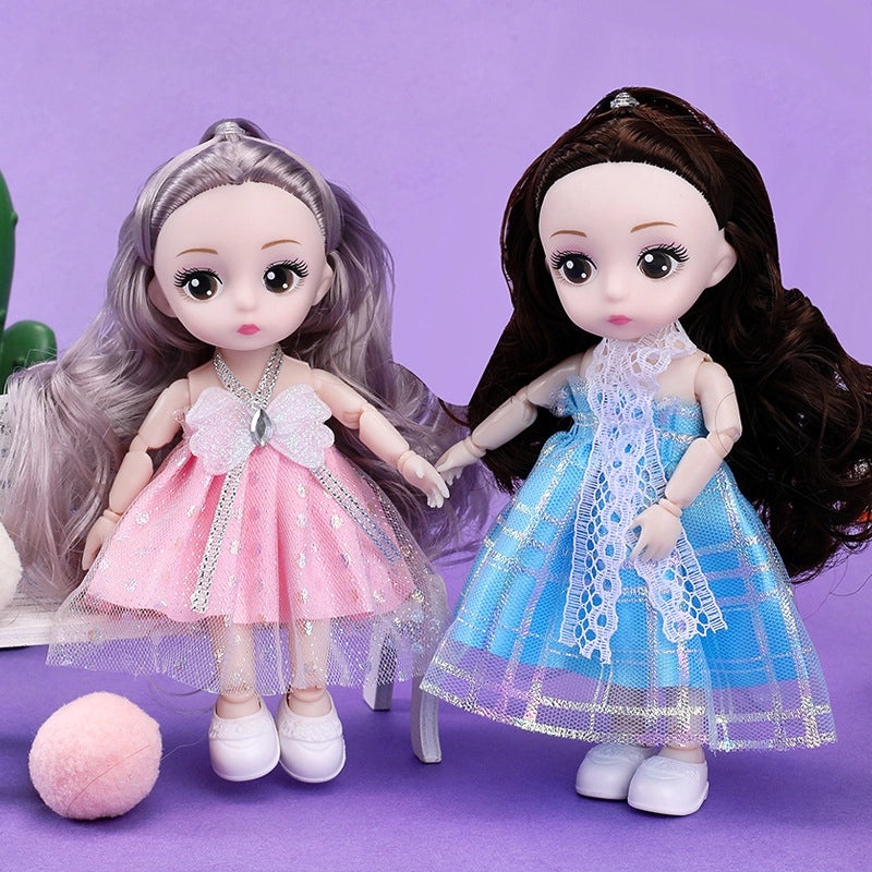 100 Mini 17cm BJD Girl Dolls Princess Toys for Kids Bulk Set|Children's Toys