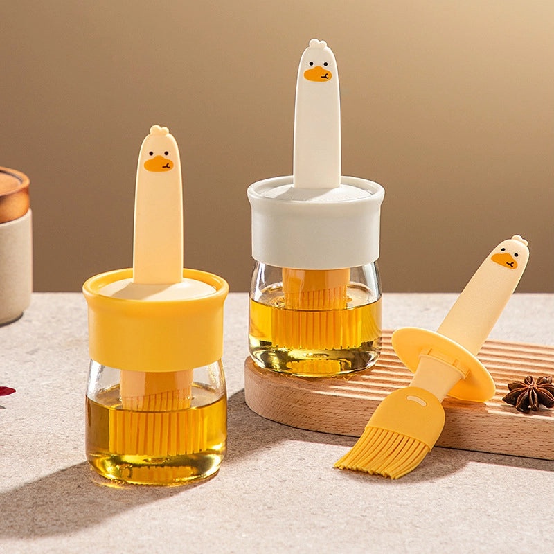 Silicone Oil Brush with Integrated Bottle for Kitchen Baking Barbecue High Temperature Resistant Food Grade|Kitchen Tools & Gadgets