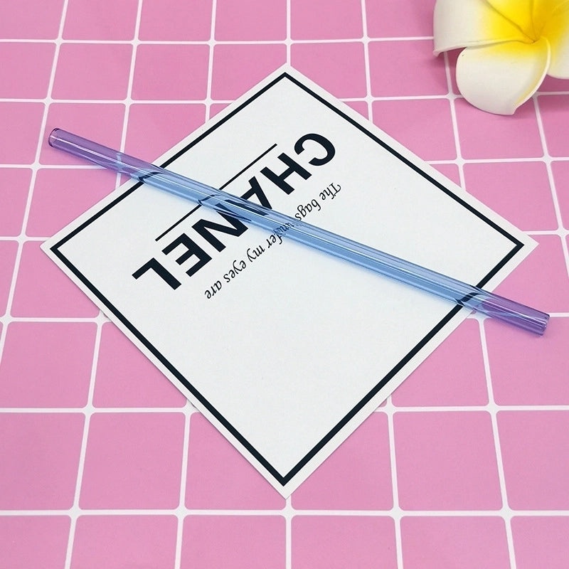 Stylish Single Solid Color Glass Straw for Reusable Drinkware | Kitchen & Dining Accessories