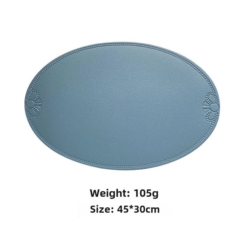 Nordic Imitation Leather Placemat | Waterproof Heat-Resistant Table Mat for Hotel and Home Dining | Dining Table Accessories|餐具配件