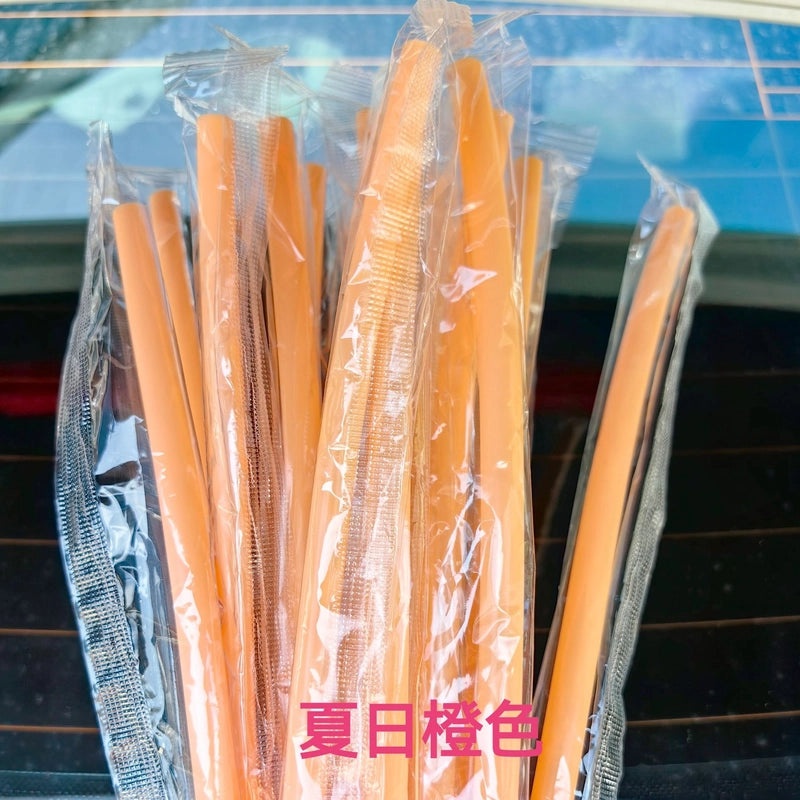 Haoqingxi Folding Silicone Straws Reusable Food Grade Easy to Clean Portable Straw Set|Kitchen & Dining