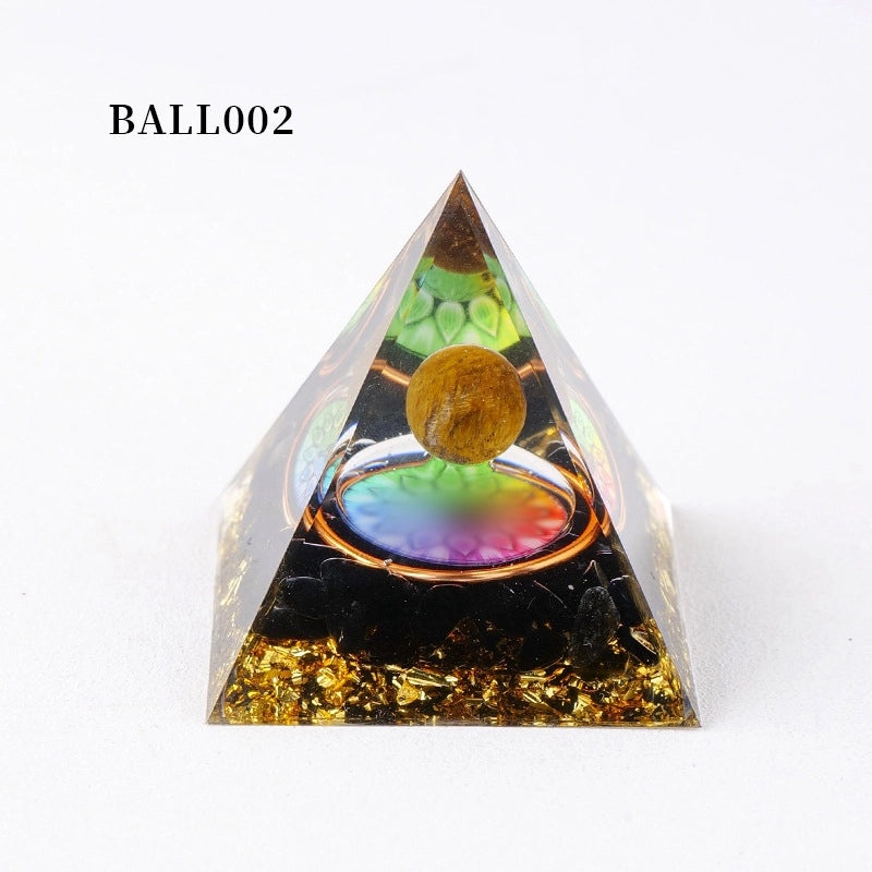 Minimalist Natural Crystal Pyramid Ornament Small Conical Decorative Crystal Piece|Home Decor Accessories