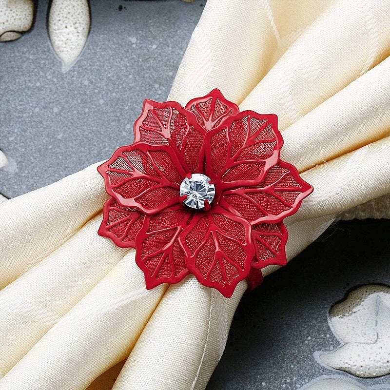 Stylish Floral Stainless Steel Napkin Holder Single Piece|Dining Accessories