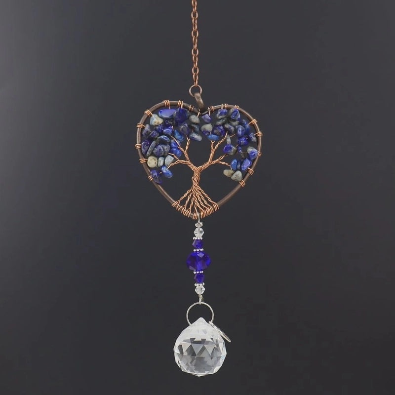 Natural Crushed Stone Heart Crystal Pendant Charm | Jewelry & Accessories