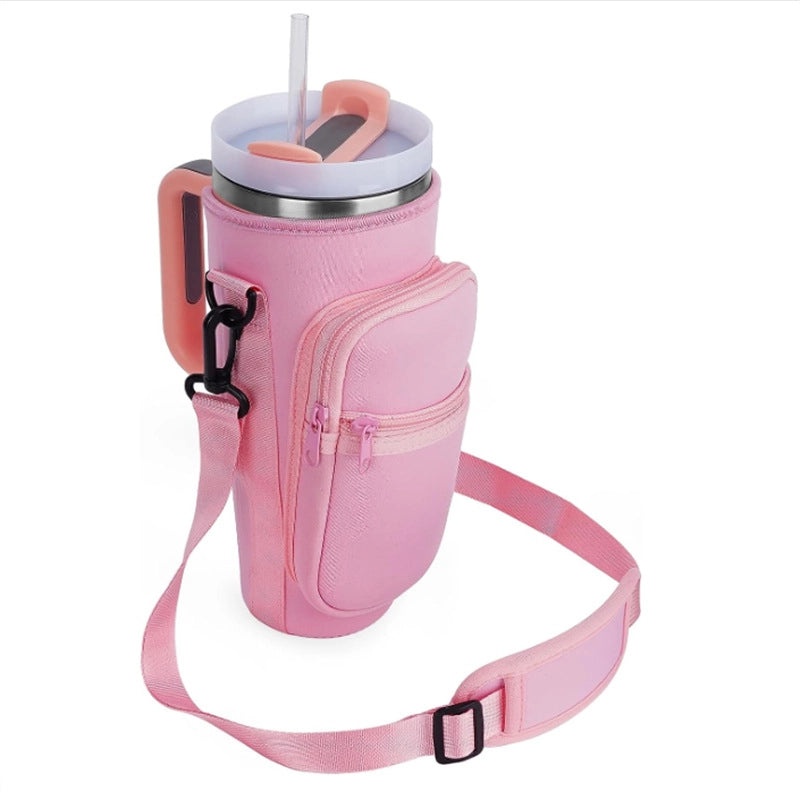 Canvas Coffee Cup Sleeve in Solid Color for Casual Vacation Use | Drinkware Accessories