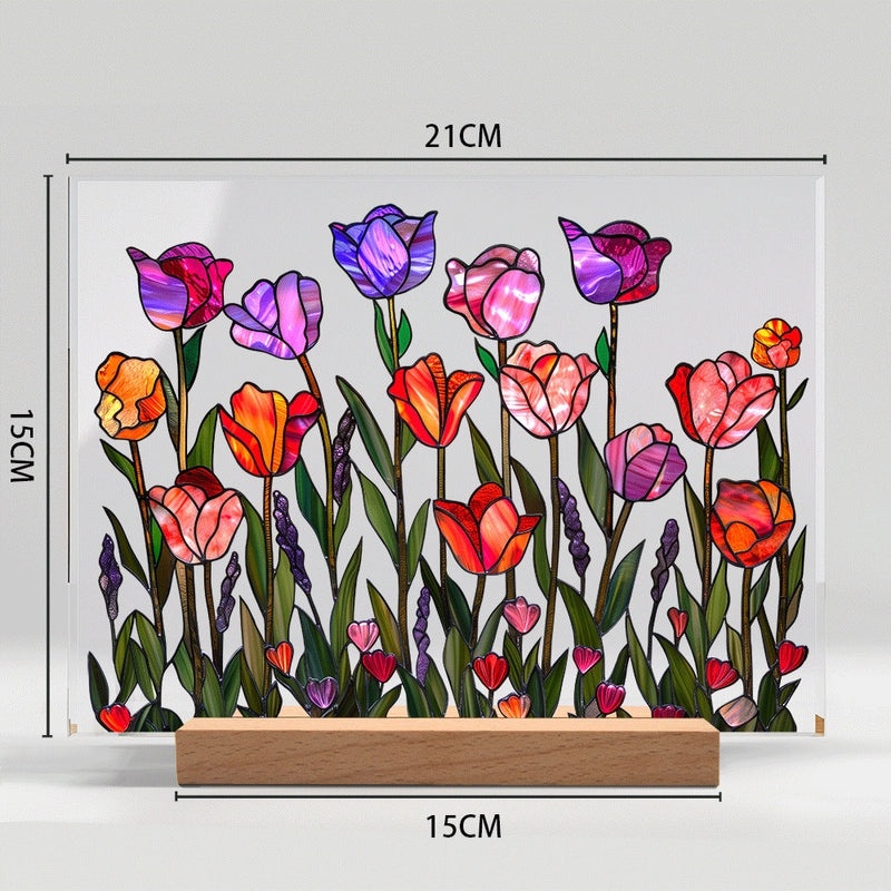 Elegant Minimalist Acrylic Flower Wooden Home Decor | Home Decor