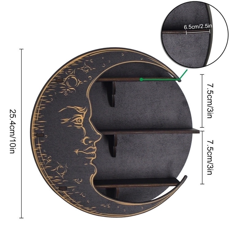 Vintage Moon Basswood Organizer Rack 1 Pc|Home Storage & Organization