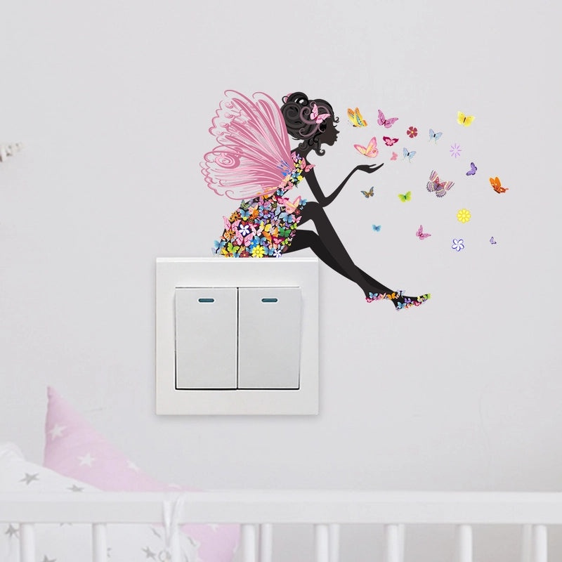 Casual Human Butterfly PVC Wall Sticker Decorative Switch Cover Wall Art|Home Decor Wall Stickers