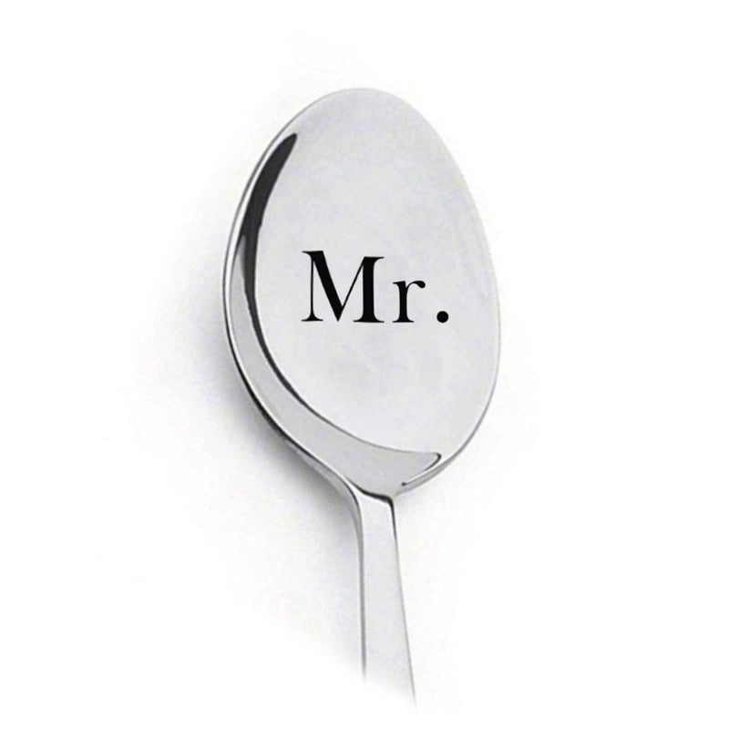 Trendy Engraved Stainless Steel Spoon|Kitchen Utensils & Dining Accessories