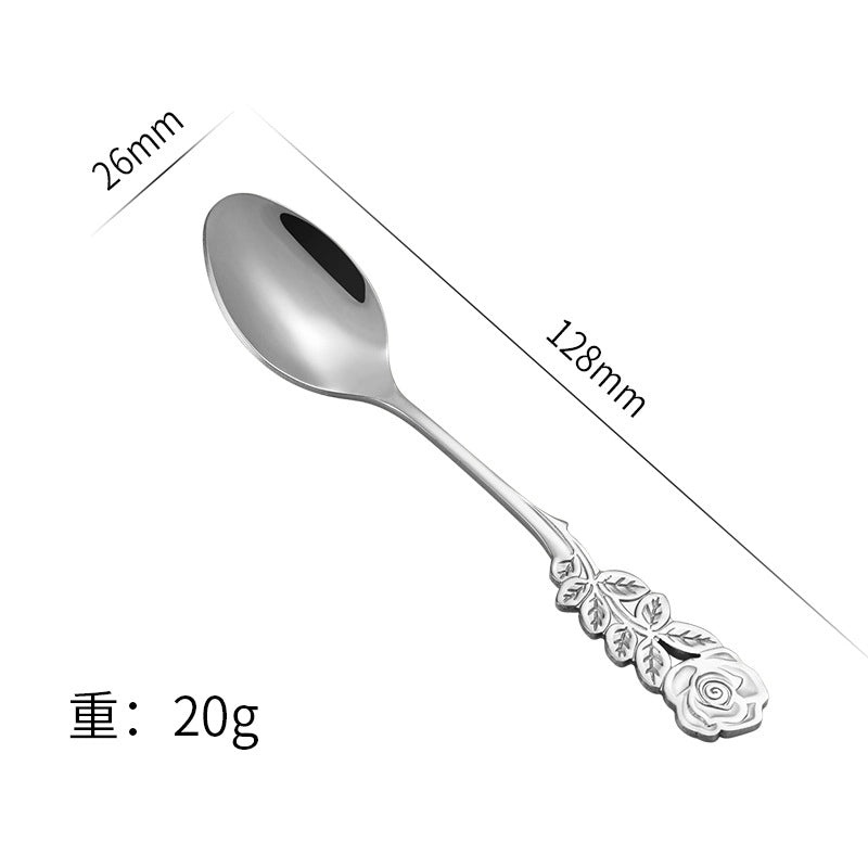 Elegant Floral Stainless Steel Spoon for Casual Glam Use 1 Piece|Kitchen & Dining Utensils