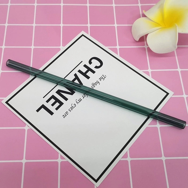Stylish Single Solid Color Glass Straw for Reusable Drinkware | Kitchen & Dining Accessories