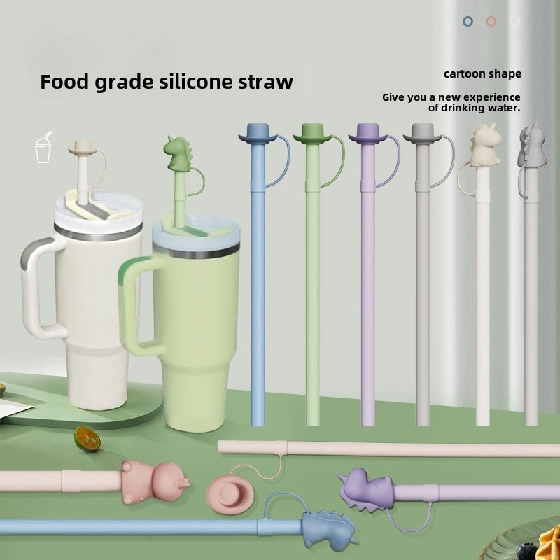 Silicone Straw Cap Dust-Proof Cover for Water Cups | Drinkware Accessories