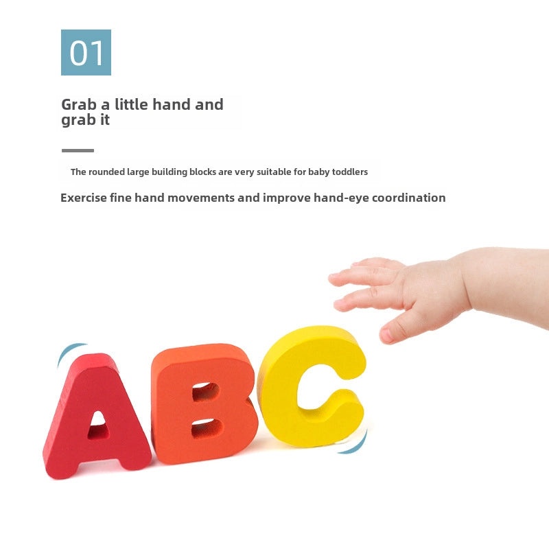 Early Learning Digital Alphabet Wooden Blocks Puzzle for Infants & Toddlers | Educational Toys