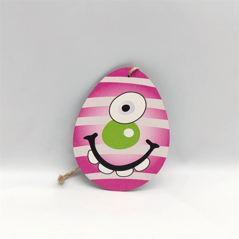 Elegant Easter Wooden Rabbit Hanging Ornament for Home Party Decorations | Home Decor