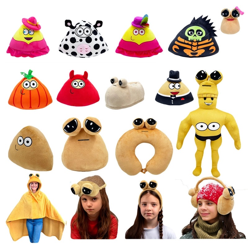 Cute Pou Plush Toy Doll Soft Pet Character Plushie|Plush Toys & Stuffed Animals