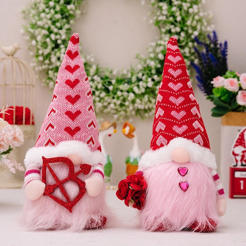 Valentine's Day Heart Shape Flower PVC Cloth Rudolph Doll Cute Holiday Date Gift|Valentine's Day Gifts
