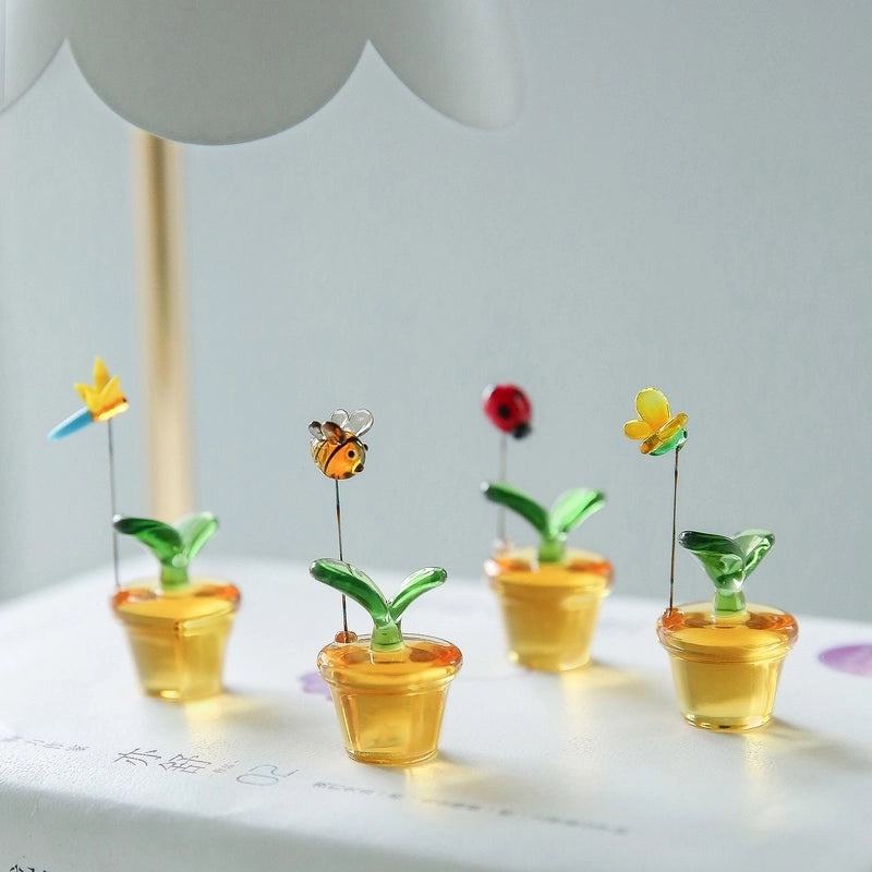 Handmade Glass Spring Bean Sprouts Car and Home Decoration Ornaments|Car Accessories