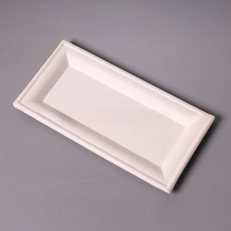 Disposable Biodegradable Sugarcane Pulp Paper Plates Thickened Dinner Plates for BBQ Cake Kindergarten DIY | Party Supplies & Disposable Tablewar