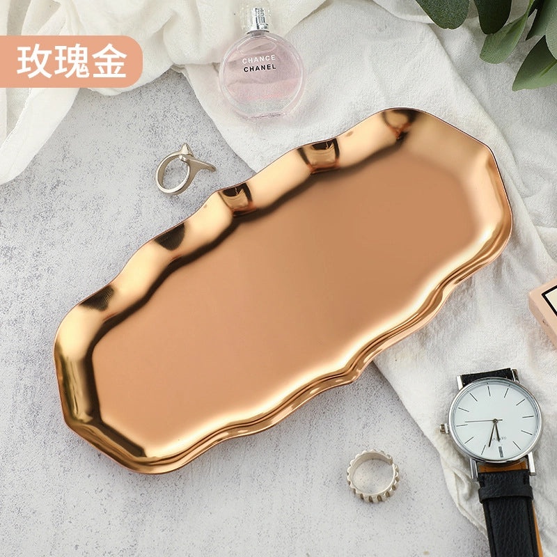 Wave-shaped Stainless Steel Jewelry Tray | Jewelry Storage