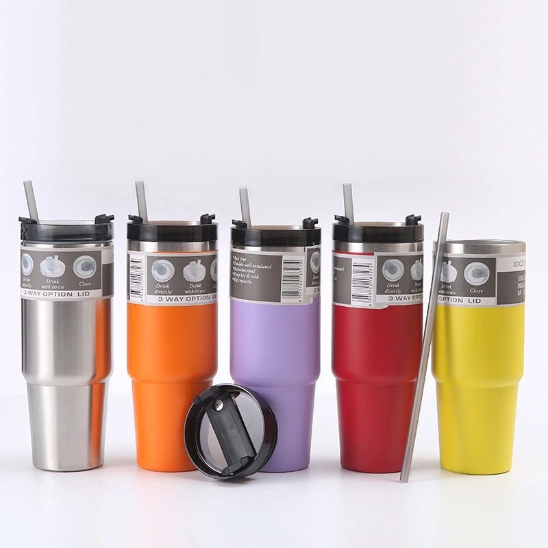 Stainless Steel Water Bottle Single Piece Casual Solid Color | Drinkware & Hydration