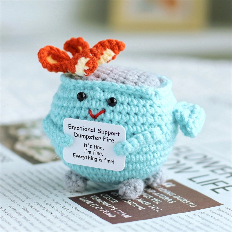 Knitted Fire Extinguisher Doll Cute Funny Plush Positive Energy Ornament|Home Decor Accessories