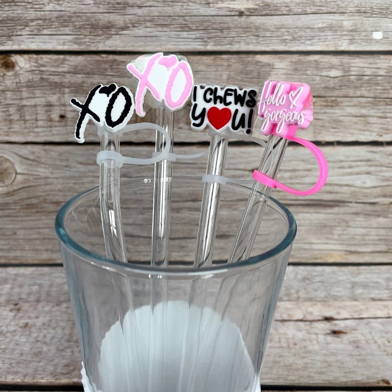 Cartoon Silicone Straw Caps for 8-10mm Straws | Personalized Drink Accessories