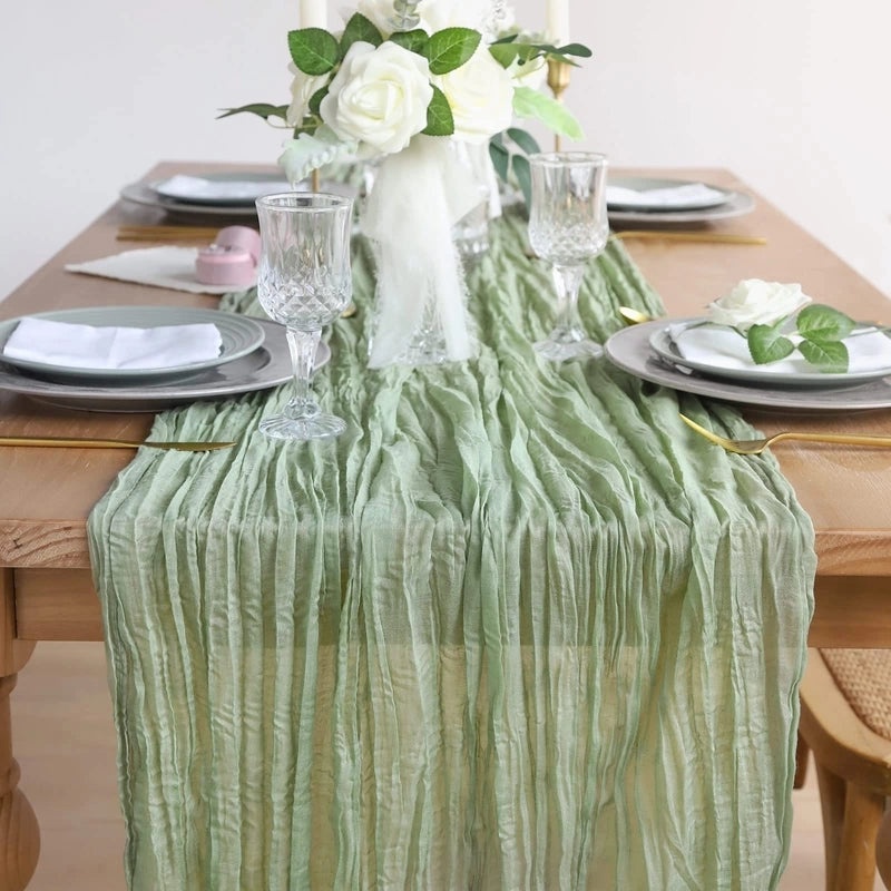 Elegant Vacation Table Runner in Solid Color Polyester|Home Decor Table Linens