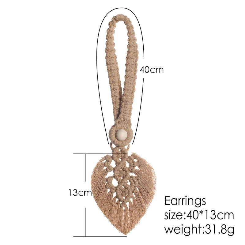 Bohemian Cotton Thread Strap with Pastoral Leaf Design|Fashion Accessories