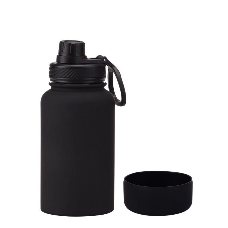 Stylish Solid Color Stainless Steel Water Bottle with Silicone Sleeve 1 Piece|Drinkware & Bottles