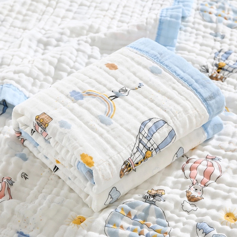 Newborn Baby Cotton Gauze Hooded Bath Towel Blanket Soft Absorbent Baby Bath Wrap|Baby Bath Towels & Accessories