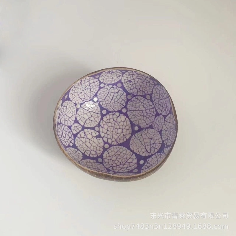 Natural Coconut Shell Charcoal Tableware Plate | Eco-Friendly Dining Accessories