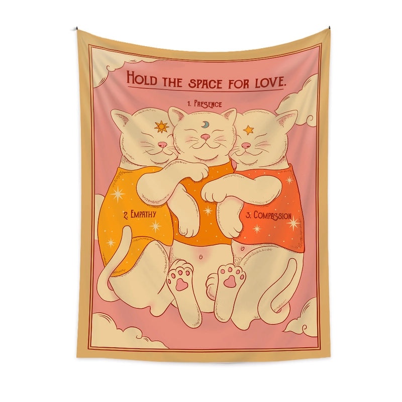 Vintage Cartoon Polyester Wall Hanging | Home Decor & Tapestries