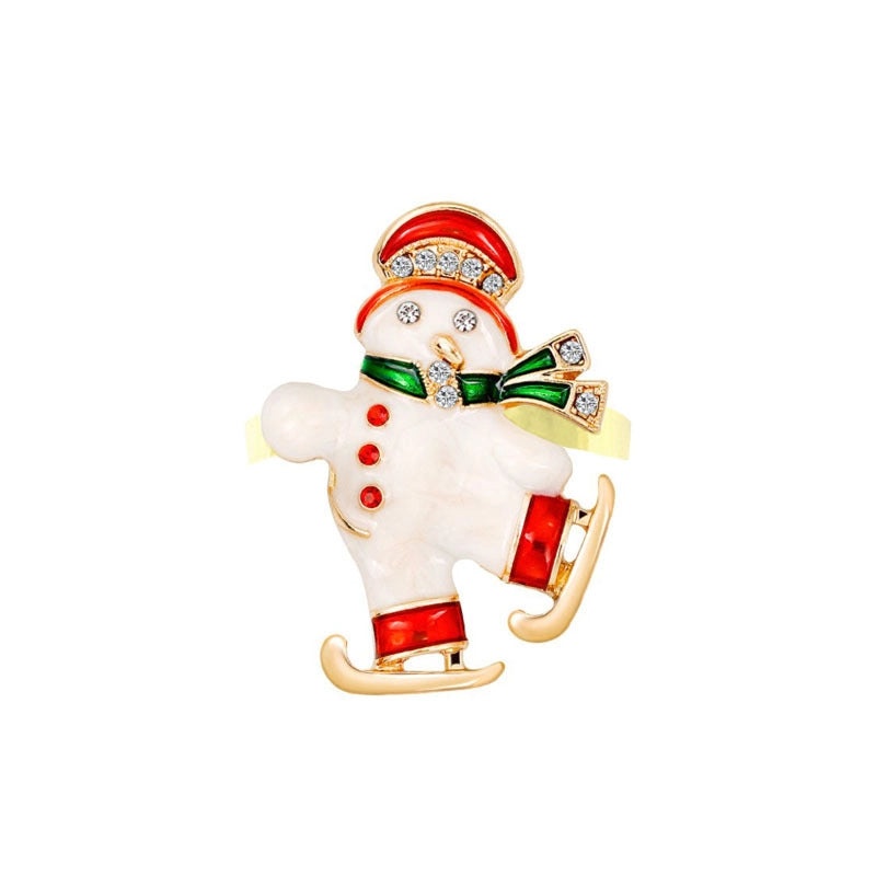 Christmas Cartoon Santa Claus Alloy Napkin Ring Casual Elegant Holiday Table Decor | Holiday Tableware