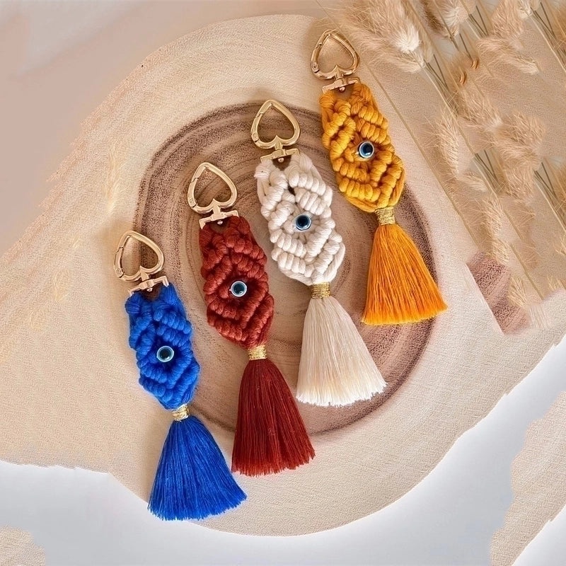 Vintage Evil Eye Cotton Thread Hanging Decoration|Home Decor & Wall Art