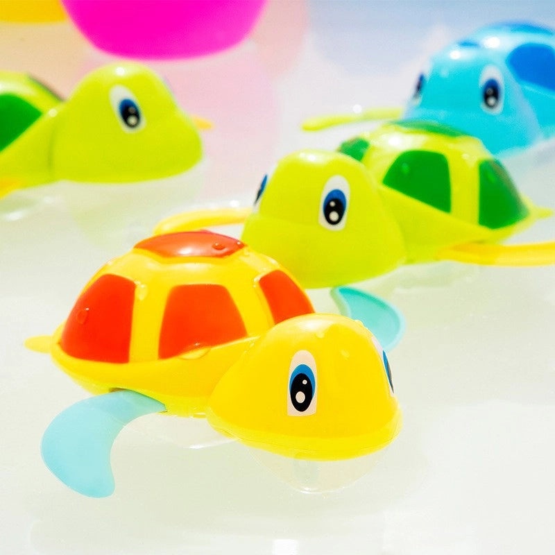 Bath Toy Little Turtle Chain Water Play Set for Babies and Infants with Shake Tone Clockwork Mechanism|Baby Bath Toys