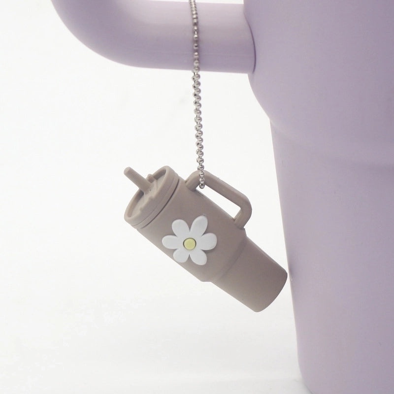 Cartoon Floral Soft Rubber Unisex Cup Charms|Drinkware Accessories