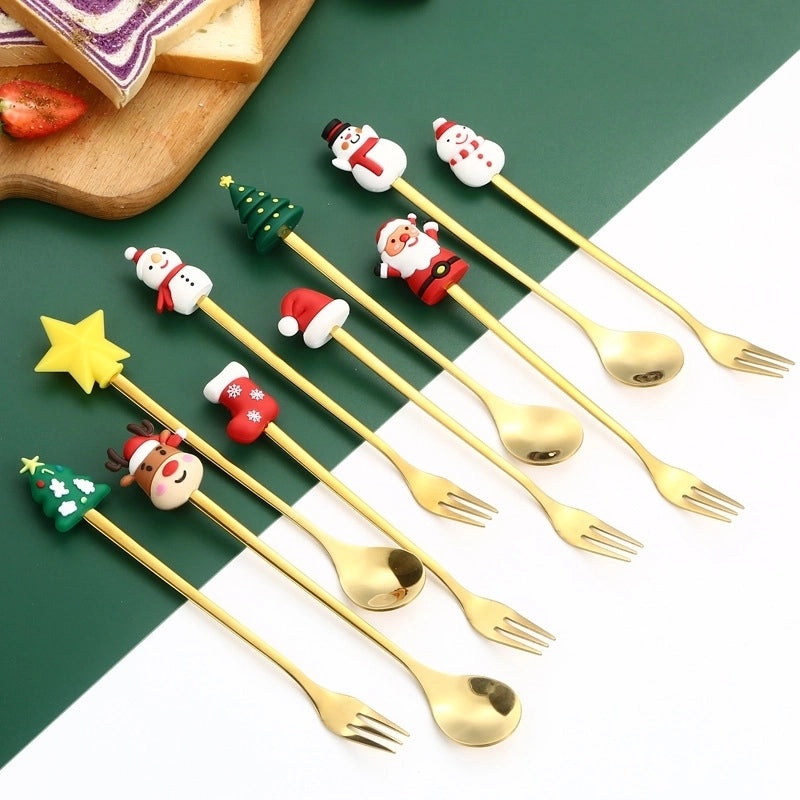 Christmas Casual Vacation Stainless Steel 410 Letter Spoon Set | Kitchen & Dining Utensils