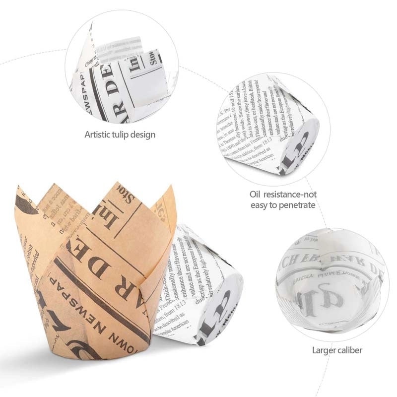 Festive Minimalist Solid Color Paper Baking Cups|Party Supplies