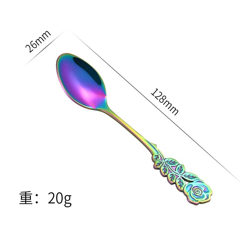 Elegant Floral Stainless Steel Spoon for Casual Glam Use 1 Piece|Kitchen & Dining Utensils