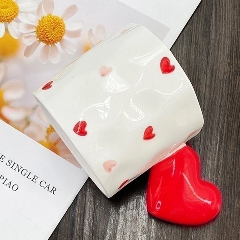 Stylish White Porcelain Water Bottle with Cartoon Design 1 Piece|Drinkware & Bottles