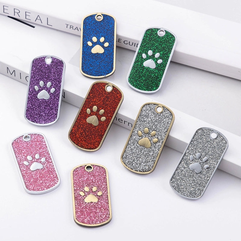 Sleek Metal Footprint Pet Charms for Minimalist Style|Pet Accessories & Jewelry