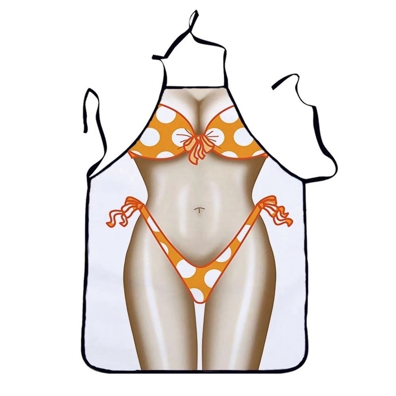 Stylish Cartoon Linen Apron for Kitchen Cooking|Kitchen & Dining