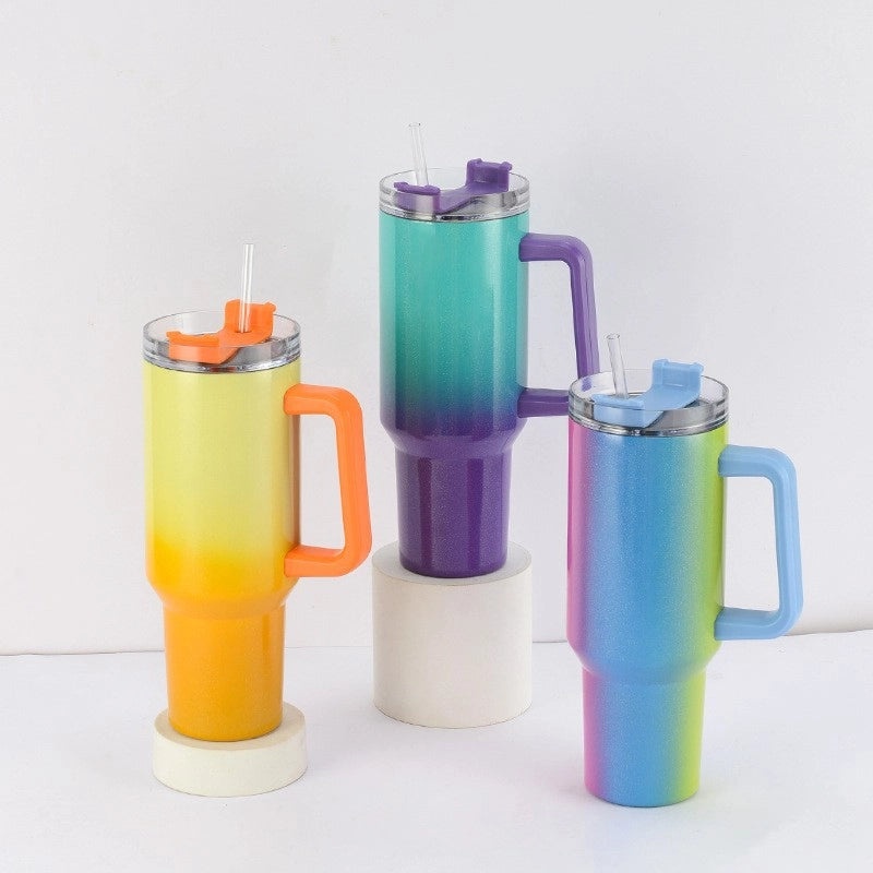 Preppy Casual Elegant Solid Color Stainless Steel Thermos Cup with Silicone Sleeve 350ml | Home & Kitchen Drinkware