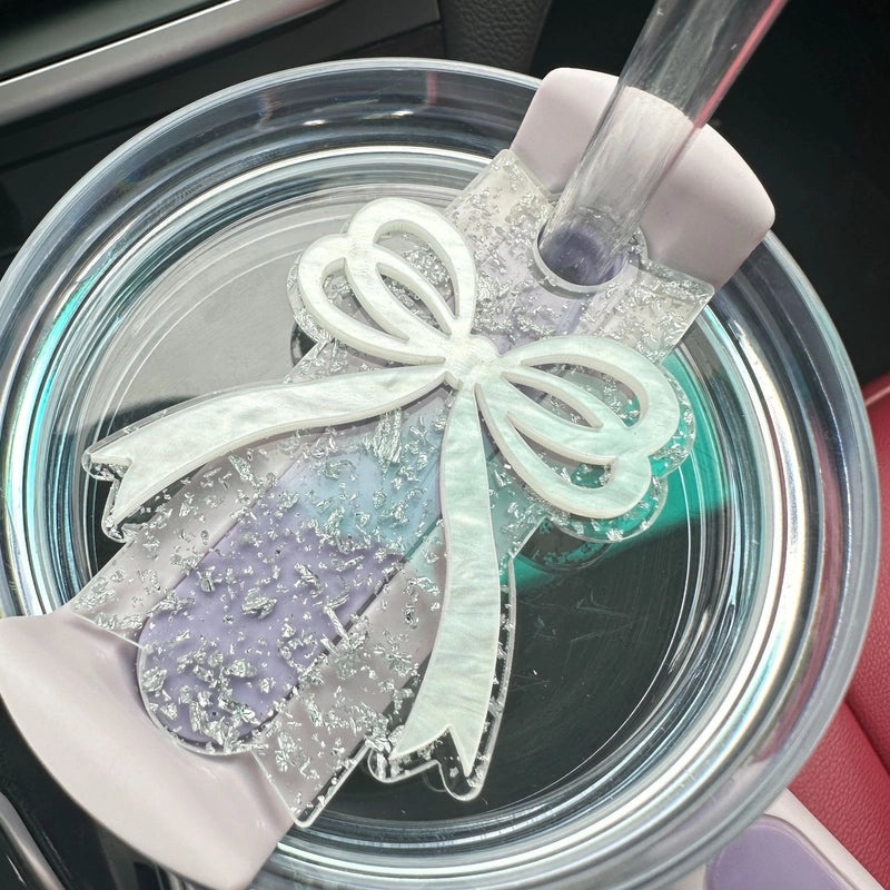 Adorable Bow Knot Plastic Straw Topper 1 Pc | Drink Accessories