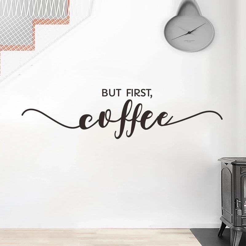Elegant Black and White English Slogan Wall Decals for Morning Inspiration|Home Decor Wall Stickers