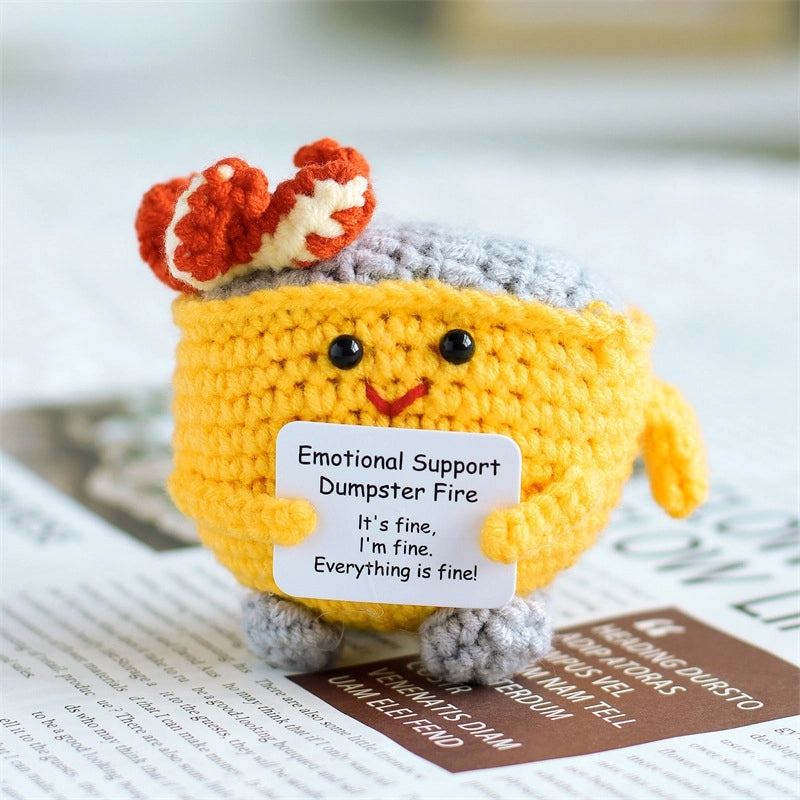Knitted Fire Extinguisher Doll Cute Funny Plush Positive Energy Ornament|Home Decor Accessories