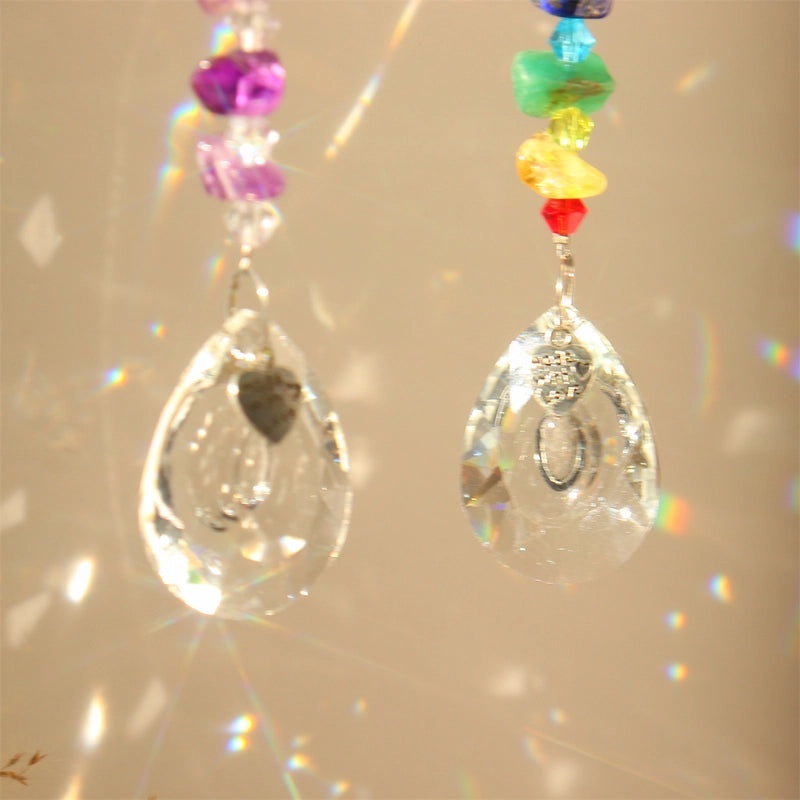 Romantic Heart-Shaped Crystal Pendant Charming Artificial Decoration for Home|Home Decor & Accessories