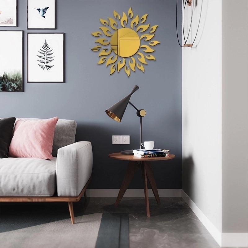 3D Acrylic Sunflower Mirror Wall Decal Decorative Sticker|Home Decor Wall Art