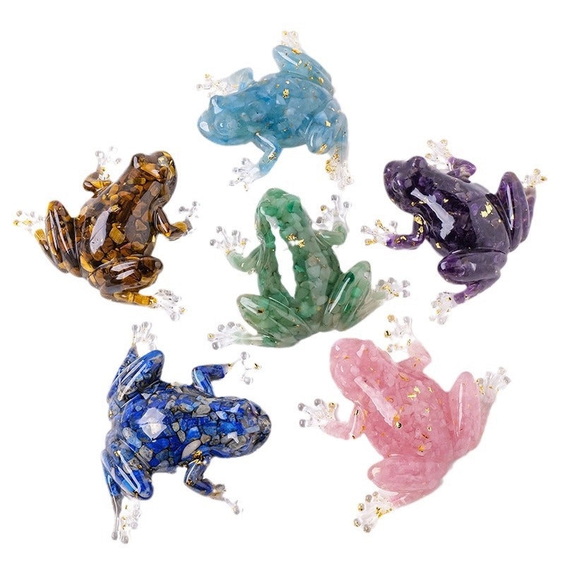 Hip-Hop Style Crystal Frog Figurine Decorative Artificial Ornament|Home Decor & Accessories