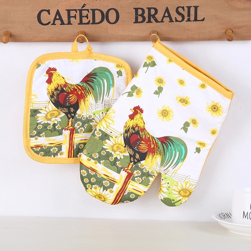 Heat Resistant Gloves with Pastoral Multiple Prints | Kitchen & Dining Accessories